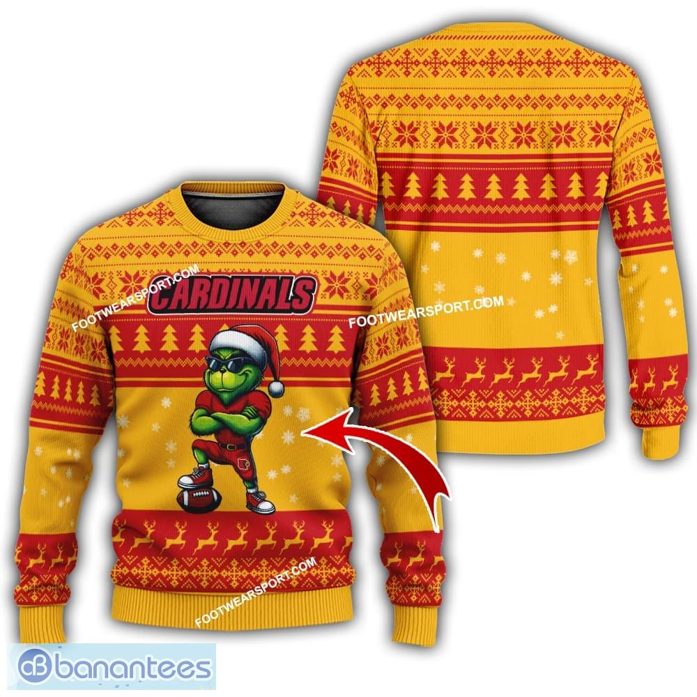 ncaa louisville cardinals player grinch knitted xmas sweater gift holidays image NCAA Louisville Cardinals Player Grinch Knitted Xmas Sweater Gift Holidays - NCAA Louisville Cardinals New Grinch Ugly Christmas Sweater Photo 1