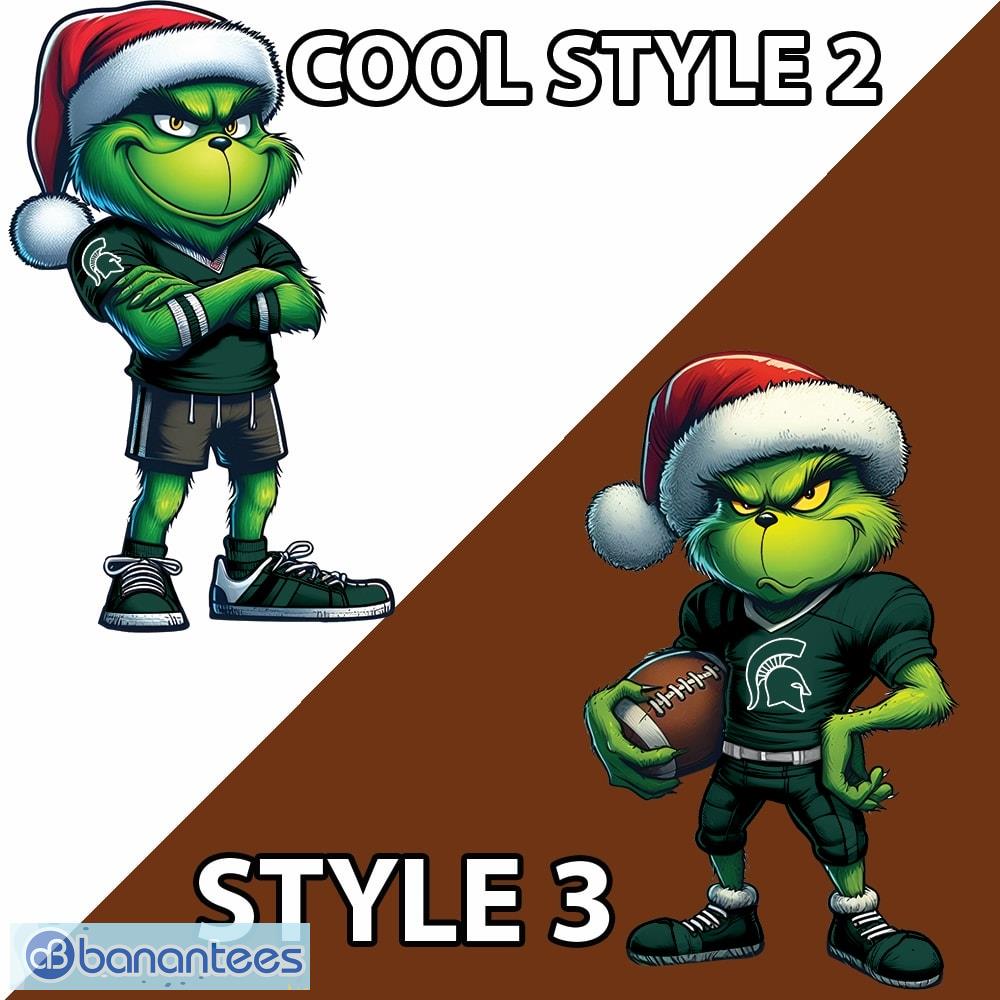 ncaa michigan state spartans player grinch ugly xmas 3d sweater gift holidays 2 image NCAA Michigan State Spartans Player Grinch Ugly Xmas 3D Sweater Gift Holidays - NCAA Michigan State Spartans New Grinch Ugly Christmas Sweater Photo 3