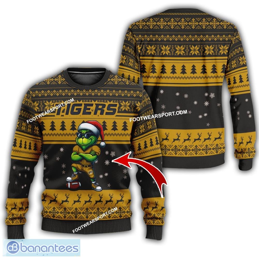 ncaa missouri tigers grinch style ugly christmas 3d sweater gift for adult image NCAA Missouri Tigers Grinch Style Ugly Christmas 3D Sweater Gift For Adult - NCAA Missouri Tigers New Grinch Ugly Christmas Sweater Photo 1