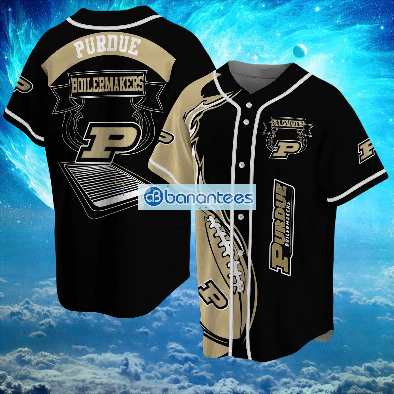 ncaa purdue boilermakers logo design fire ball baseball jersey shirt full print image NCAA Purdue Boilermakers Logo Design Fire Ball Baseball Jersey Shirt Full Print Product Photo 1