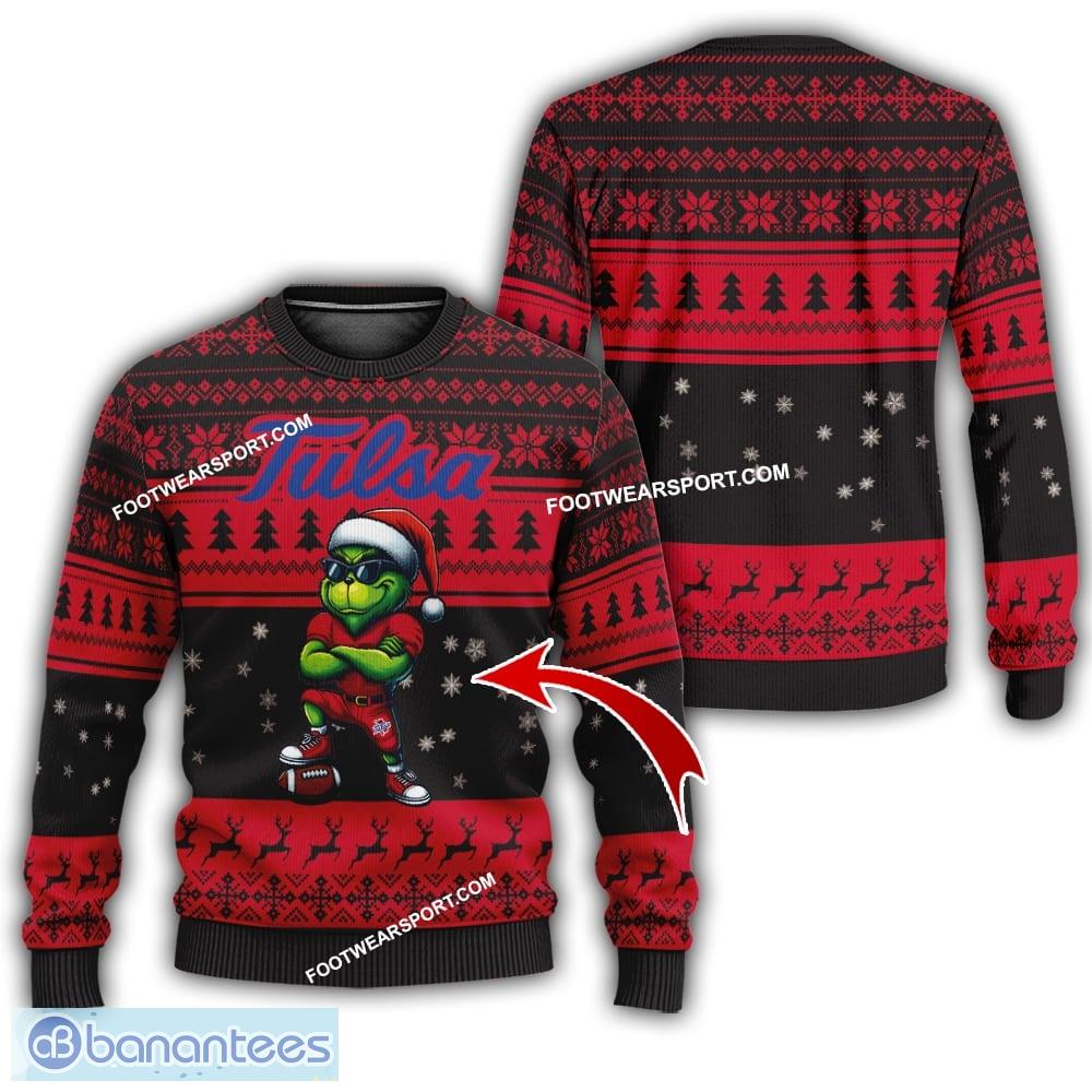 ncaa tulsa golden hurricane new grinch ugly christmas 3d sweater gift for men and women image NCAA Tulsa Golden Hurricane New Grinch Ugly Christmas 3D Sweater Gift For Men And Women - NCAA Tulsa Golden Hurricane New Grinch Ugly Christmas Sweater Photo 1