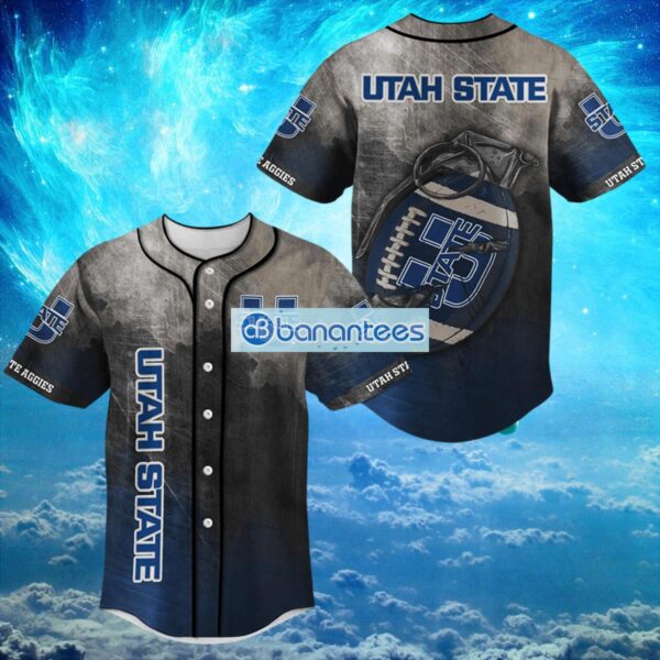 NCAA Utah State Aggies Logo Design Grenade Baseball Jersey Shirt Gifts For Fans Shirt Full Print Product Photo 1