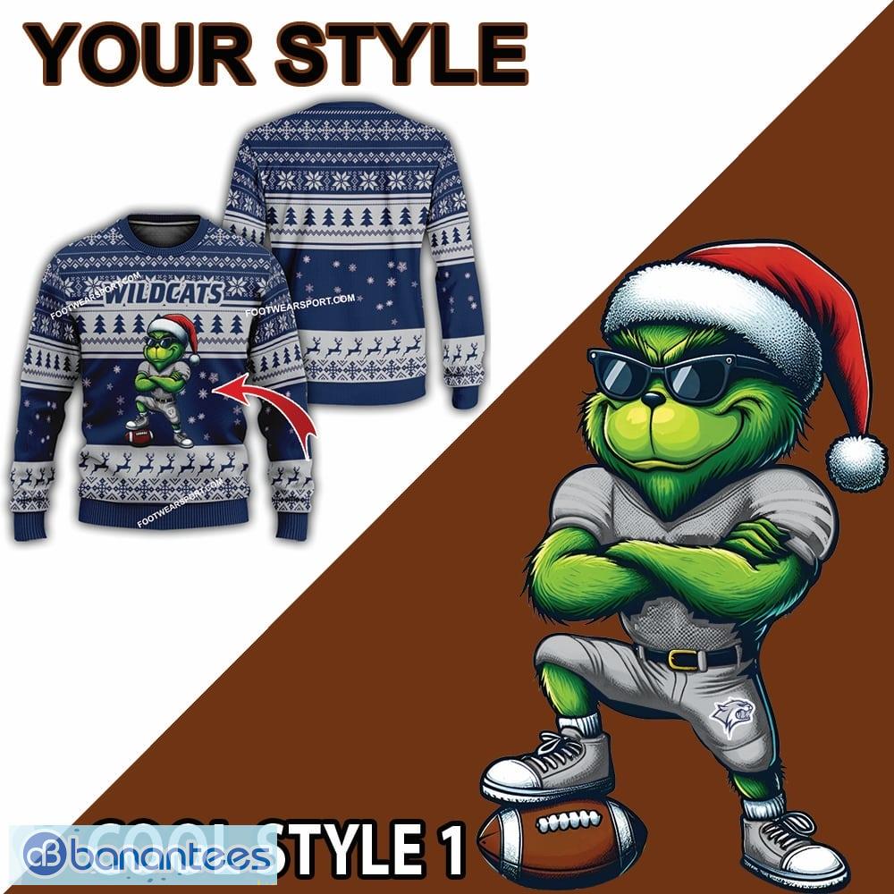 ncaa2 new hampshire wildcats grinch football ugly sweater gift for christmas 1 image NCAA2 New Hampshire Wildcats Grinch Football Ugly Sweater Gift For Christmas - NCAA2 New Hampshire Wildcats New Grinch Ugly Christmas Sweater Photo 2