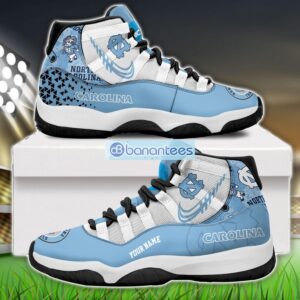 North Carolina Tar Heels Air Jordan 11 Sneakers Custom Name Special Shoes For Fans Product Photo 1