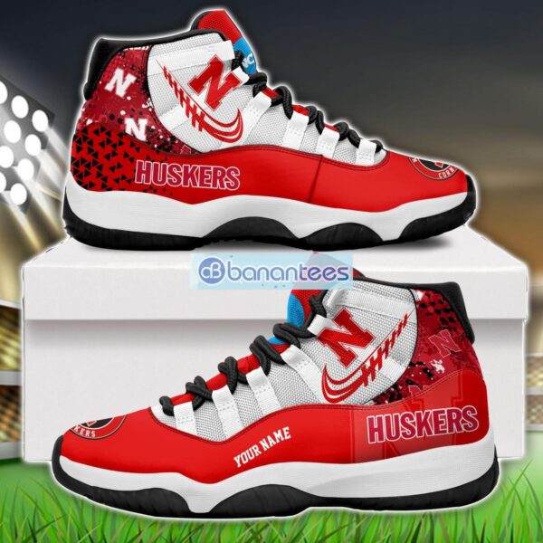 Nebraska Cornhuskers Air Jordan 11 Sneakers Custom Name Special Shoes For Fans Product Photo 1