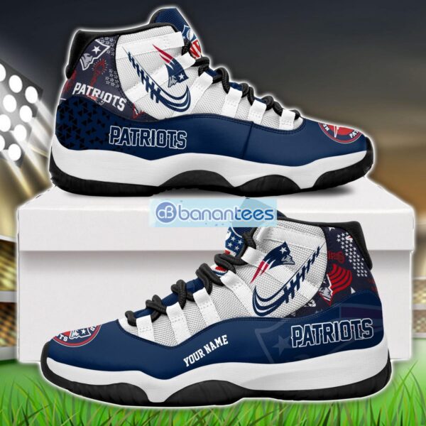 New England Patriots Air Jordan 11 Sneakers Custom Name Special Shoes For Fans Product Photo 1