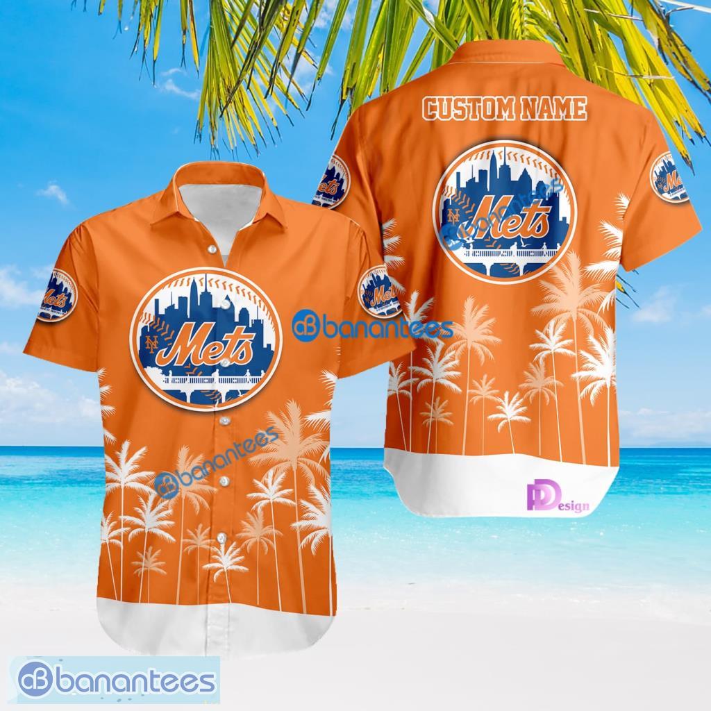 new york mets logo coconuts hawaiian shirt gift beach custom name image New York Mets logo Coconuts Hawaiian Shirt Gift Beach Custom Name Product Photo 1