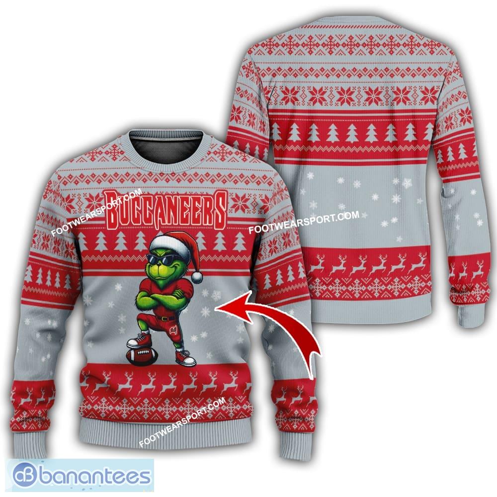 nfl tampa bay buccaneers player grinch knitted xmas sweater aop gift holidays image NFL Tampa Bay Buccaneers Player Grinch Knitted Xmas Sweater AOP Gift Holidays - NFL Tampa Bay Buccaneers New Grinch Ugly Christmas Sweater Photo 1