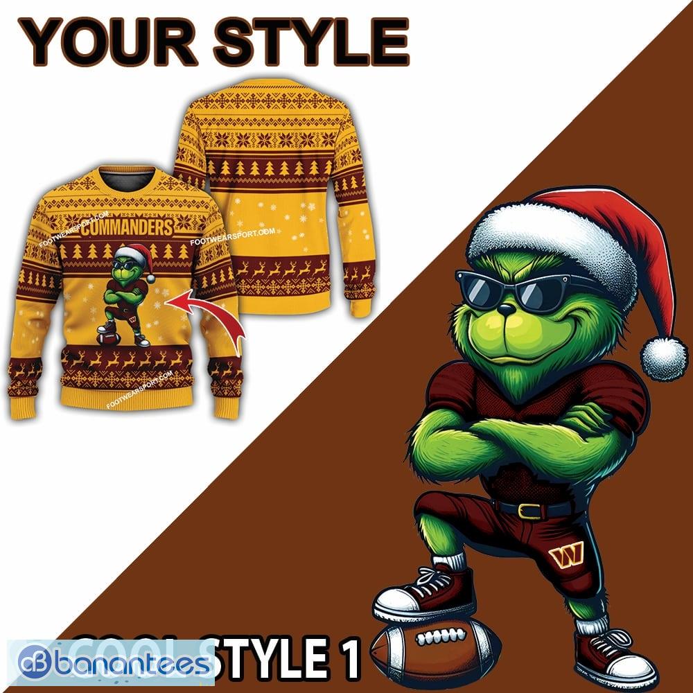 nfl washington commanders new grinch ugly christmas sweater gift for men and women 1 image NFL Washington Commanders New Grinch Ugly Christmas Sweater Gift For Men And Women - NFL Washington Commanders New Grinch Ugly Christmas Sweater Photo 2