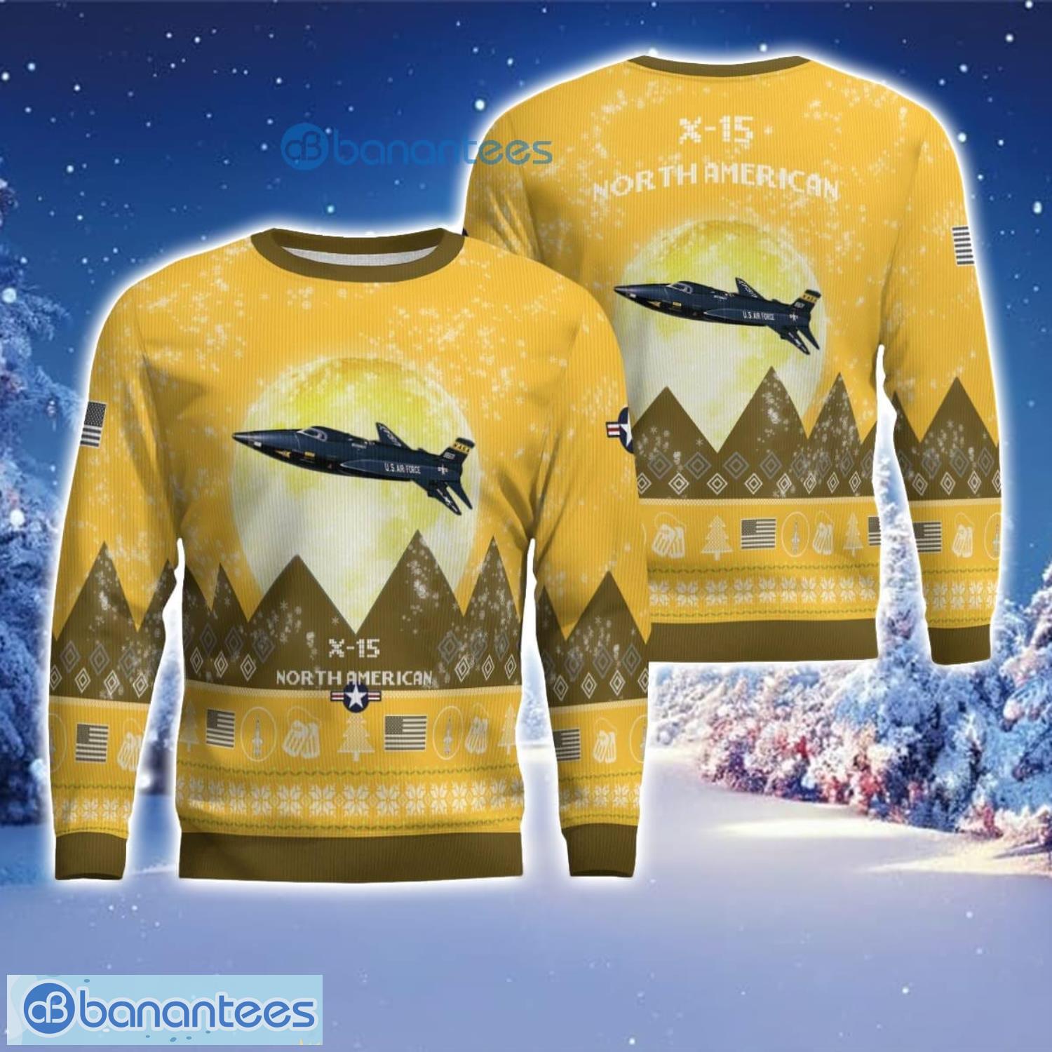 north american x 15 x15 aircraft moonlight 3d print ugly christmas sweater christmas gift yellow color sweater image North American X-15 X15 Aircraft Moonlight 3D Print Ugly Christmas Sweater Christmas Gift Yellow Color Sweater Product Photo 1