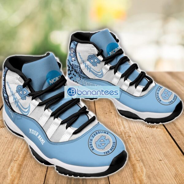 North Carolina Tar Heels Air Jordan 11 Sneakers Custom Name Special Shoes For Fans Product Photo 3