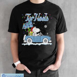 North Carolina Tar Heels Snoopy And Woodstock Driving Car Cute Snoopy Limited Edition Shirt - Black Unisex T-Shirt