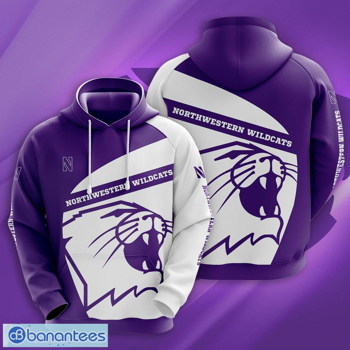 northwestern wildcats 3d hoodie for fans new trending all over print image Northwestern Wildcats 3D Hoodie For Fans New Trending All OVer Print - Northwestern Wildcats 3D Hoodie For Fans New Trending All OVer Print