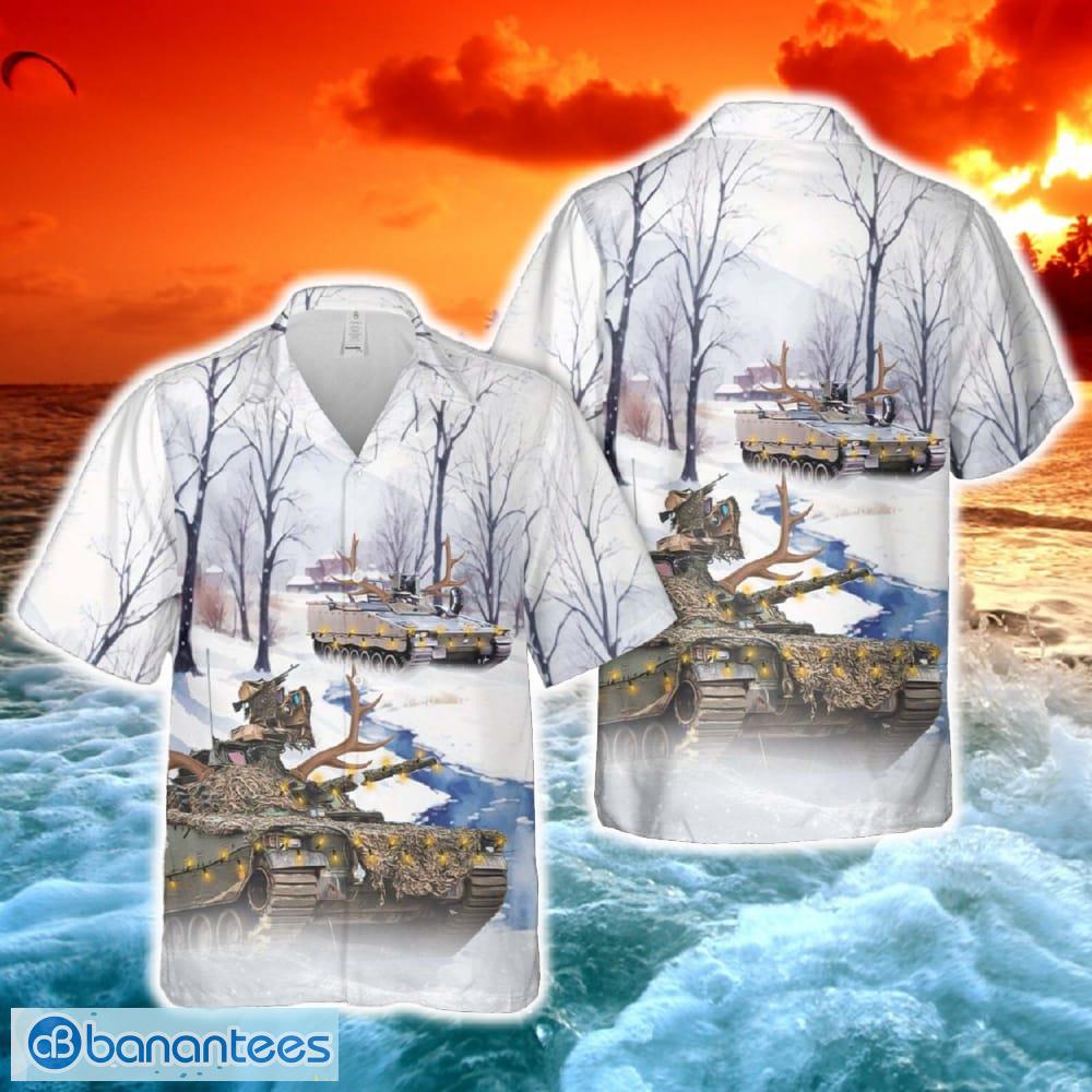 norwegian army cv90 christmas hawaiian shirt image Norwegian Army CV90 Christmas Hawaiian Shirt - Norwegian Army CV90 Christmas Hawaiian Shirt-1