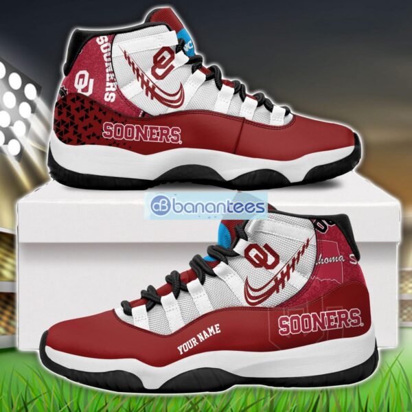 Oklahoma Sooners Air Jordan 11 Sneakers Custom Name Special Shoes For Fans Product Photo 1