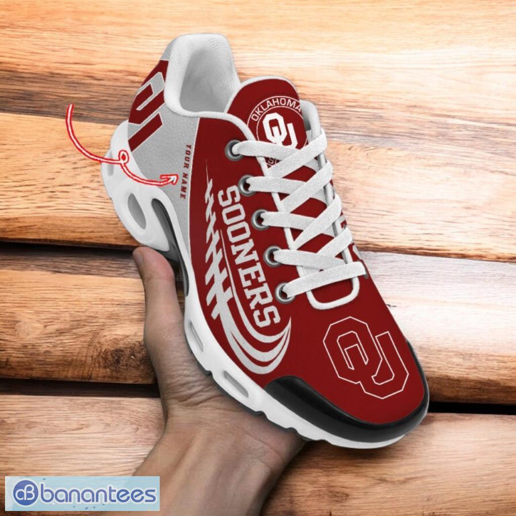oklahoma sooners custom name air cushion tn shoes for men and women image Oklahoma Sooners-Custom Name Air Cushion TN Shoes For Men And Women Product Photo 1
