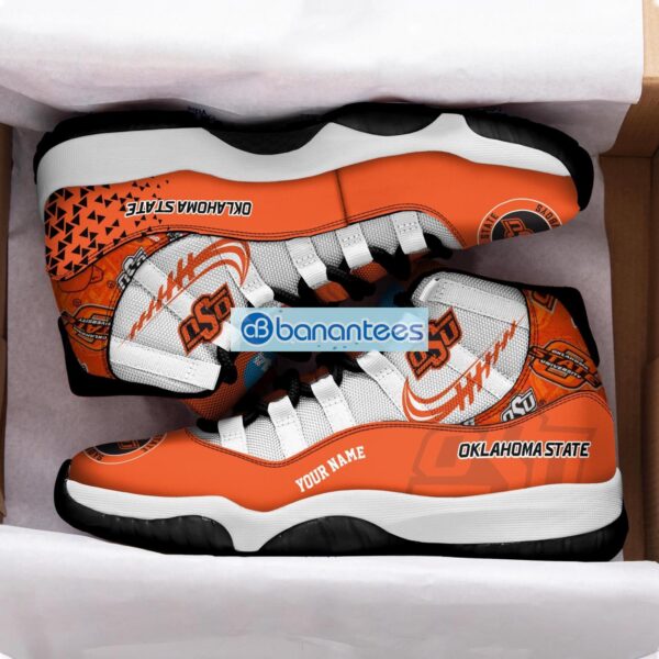 Oklahoma State Cowboys Air Jordan 11 Sneakers Custom Name Special Shoes For Fans Product Photo 2