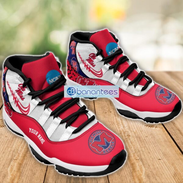 Ole Miss Rebels Air Jordan 11 Sneakers Custom Name Special Shoes For Fans Product Photo 3