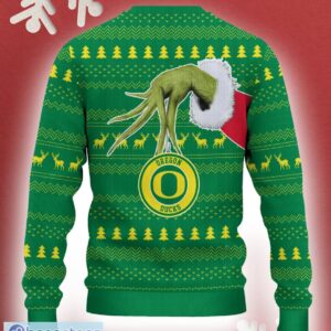 Oregon Ducks Grinch Driving Funny 3D Ugly Christmas Sweater For Men Women - Oregon Ducks Christmas Sweater Grinch Driving Photo 3