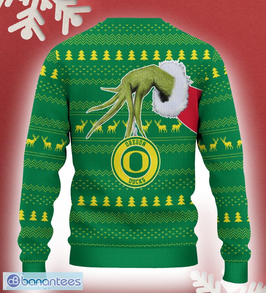 oregon ducks grinch driving funny 3d ugly christmas sweater for men women 1 image Oregon Ducks Grinch Driving Funny 3D Ugly Christmas Sweater For Men Women - Oregon Ducks Christmas Sweater Grinch Driving Photo 3
