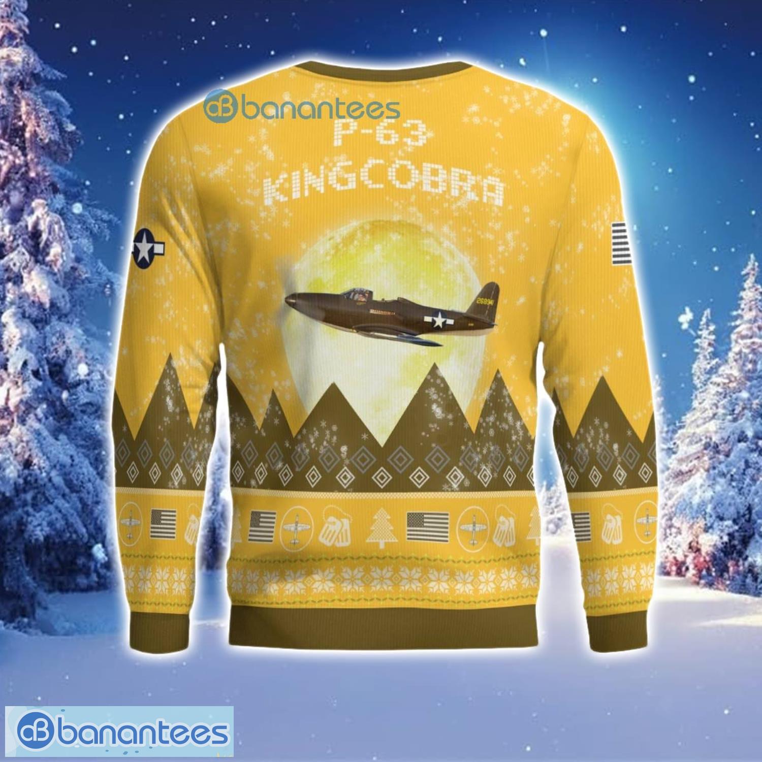p 63 kingcobra p63 aircraft moonlight 3d print ugly christmas sweater christmas gift yellow color sweater 1 image P-63 Kingcobra P63 Aircraft Moonlight 3D Print Ugly Christmas Sweater Christmas Gift Yellow Color Sweater Product Photo 2