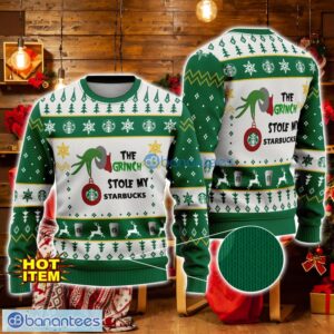Grinch Stole Starbucks AOP Ugly Christmas Sweater Christmas Gift Gift For Family Product Photo 1