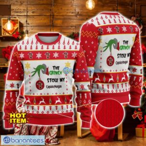 Grinch Stole Captain Morgan AOP Ugly Christmas Sweater Christmas Gift Gift For Family Product Photo 1