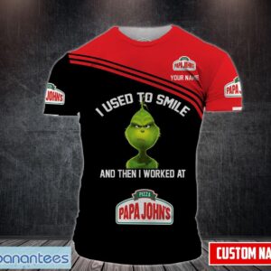 Papa John's Pizza AOP 3D T-shirt For Men And Women Custom Name Product Photo 1