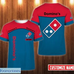 PERSONALIZED domino's pizza Custom Name AOP 3D T-shirt For Men And Women Product Photo 1