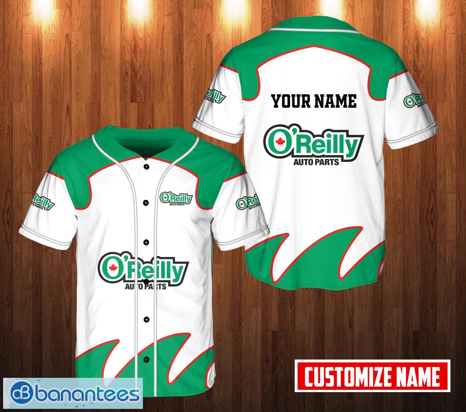 personalized oreilly auto parts 3d printed baseball jersey shirt for men and women unique gift image PERSONALIZED o'reilly auto parts 3D Printed Baseball Jersey Shirt For Men And Women Unique Gift Product Photo