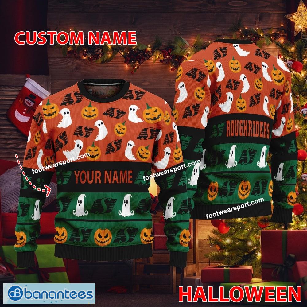 personalized saskatchewan roughriders halloween knitted christmas 3d sweater gift for men and women image Personalized Saskatchewan Roughriders Halloween Knitted Christmas 3D Sweater Gift For Men And Women - Personalized Saskatchewan Roughriders Halloween Knitted Christmas 3D Sweater Gift For Men And Women