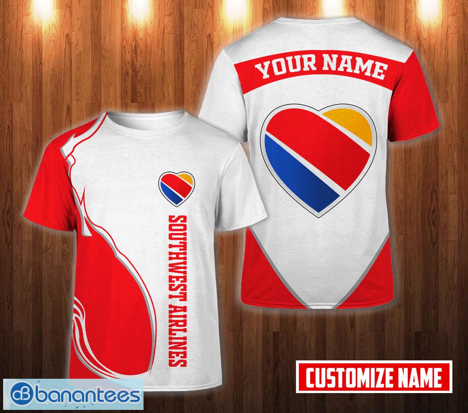 personalized southwest airlines 3d t shirt all printed unisex t shirt image PERSONALIZED southwest airlines 3D T-Shirt All Printed Unisex T-Shirt Product Photo 1
