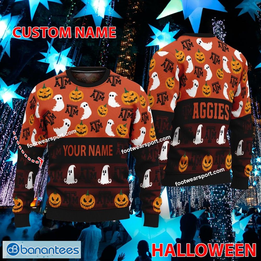 personalized texas am aggies halloween ugly xmas sweater aop gift for men and women image Personalized Texas A&M Aggies Halloween Ugly Xmas Sweater AOP Gift For Men And Women - Personalized Texas A&M Aggies Halloween Ugly Xmas Sweater AOP Gift For Men And Women