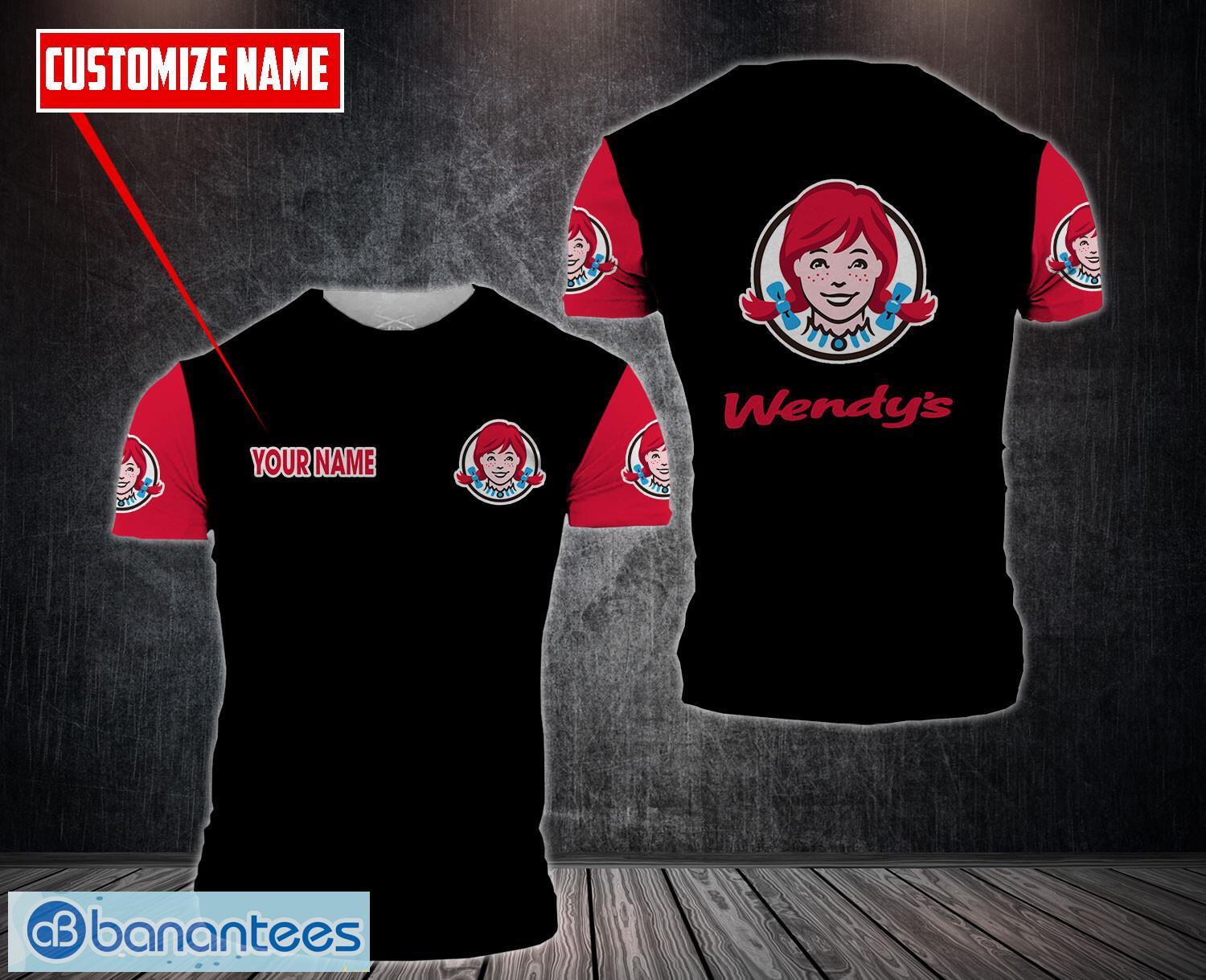 personalized wendys 3d t shirt all printed unisex t shirt custom gift image PERSONALIZED Wendy's 3D T Shirt All Printed Unisex T Shirt Custom Gift Product Photo