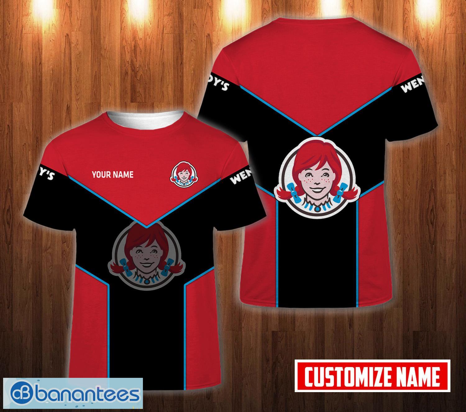 personalized wendys aop 3d t shirt for men and women custom name image PERSONALIZED wendy's AOP 3D T shirt For Men And Women Custom Name Product Photo