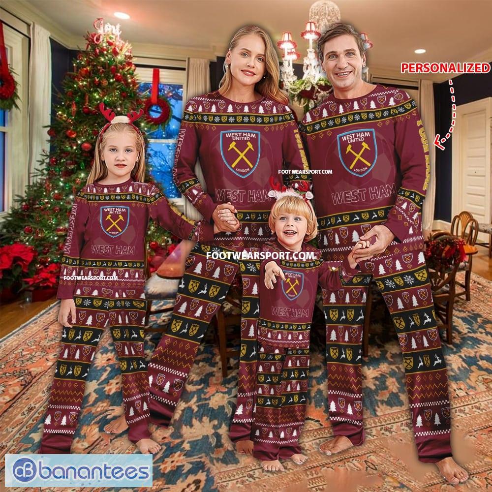 personalized west ham united team ugly christmas pajamas set family for adult image Personalized West Ham United Team Ugly Christmas Pajamas Set Family For Adult - Personalized West Ham United Team Ugly Christmas Pajamas Set Family For Adult