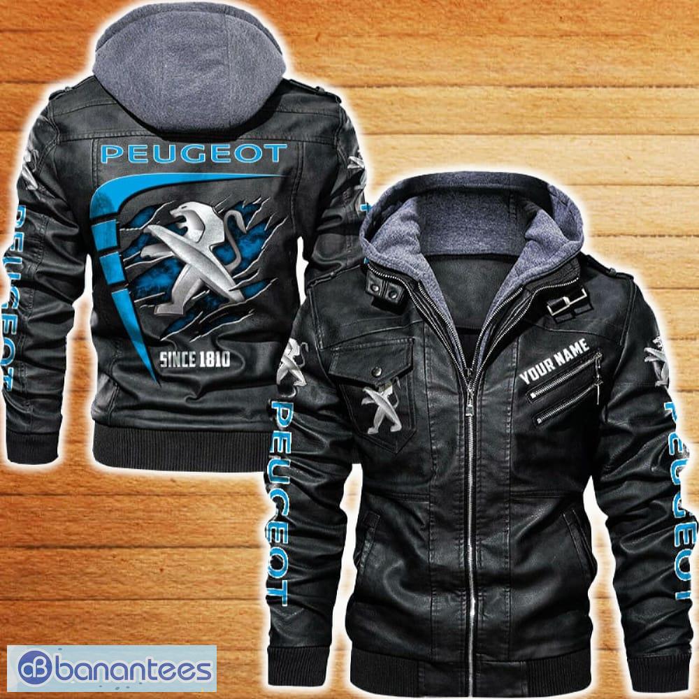peugeot leather jacket black and brown color car logo trending all over print gift fans custom name image Peugeot Leather Jacket Black And Brown Color Car Logo Trending All OVer Print Gift Fans Custom Name - Peugeot Leather Jacket Car For Fans_1