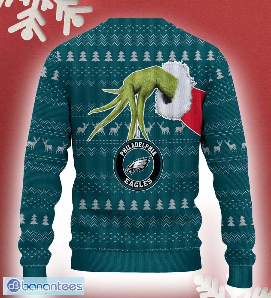 philadelphia eagles grinch driving funny 3d ugly christmas sweater for men women 1 image Philadelphia Eagles Grinch Driving Funny 3D Ugly Christmas Sweater For Men Women - Philadelphia Eagles Christmas Sweater Grinch Driving Photo 3