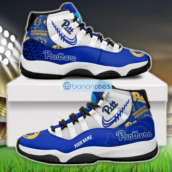 Pittsburgh Panthers Air Jordan 11 Sneakers Custom Name Special Shoes For Fans Product Photo 1