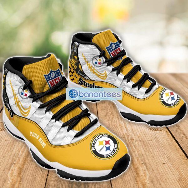 Pittsburgh Steelers Air Jordan 11 Sneakers Custom Name Special Shoes For Fans Product Photo 3