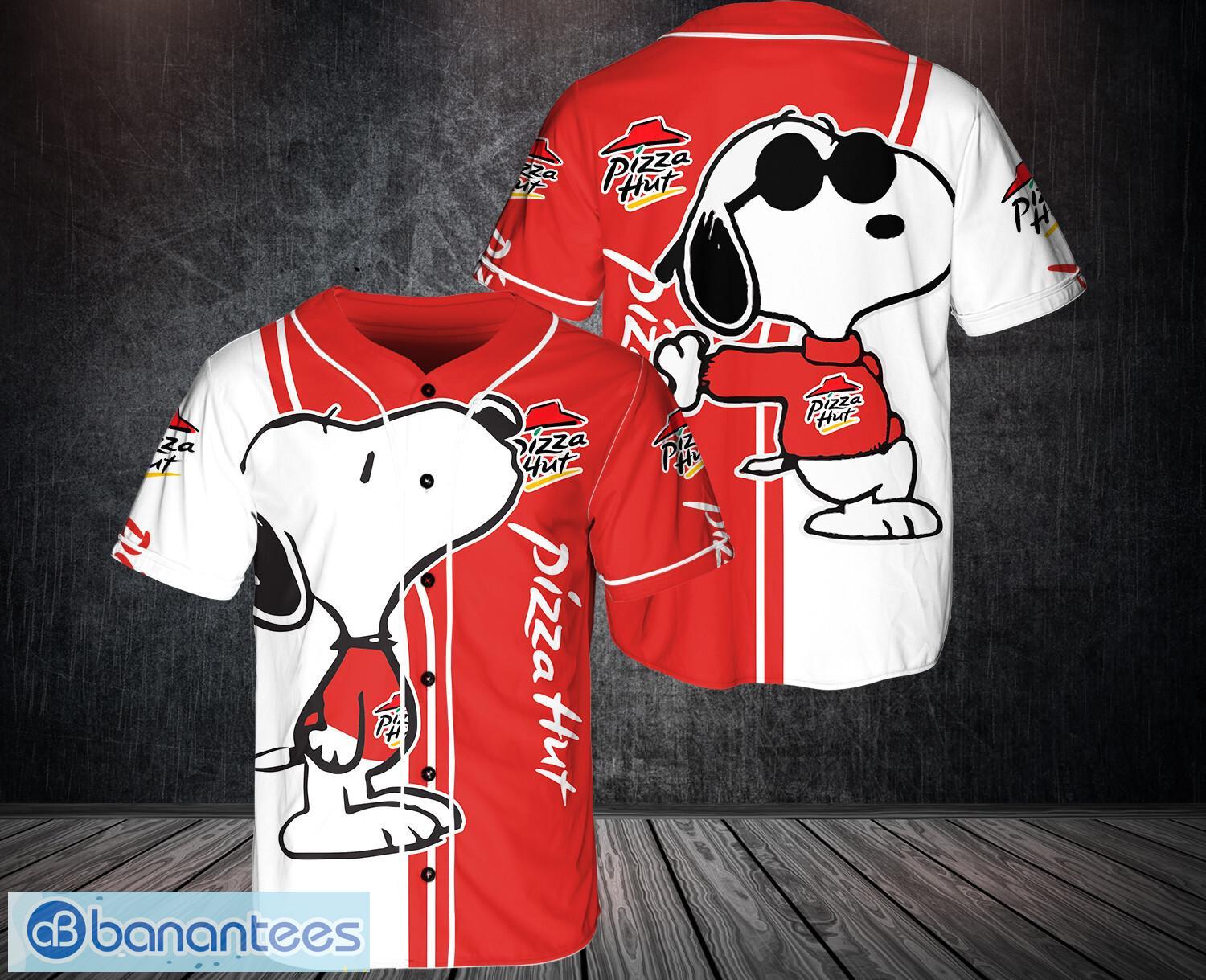 pizza hut 3d printed baseball jersey shirt for men and women unique gift image pizza hut 3D Printed Baseball Jersey Shirt For Men And Women Unique Gift Product Photo 1