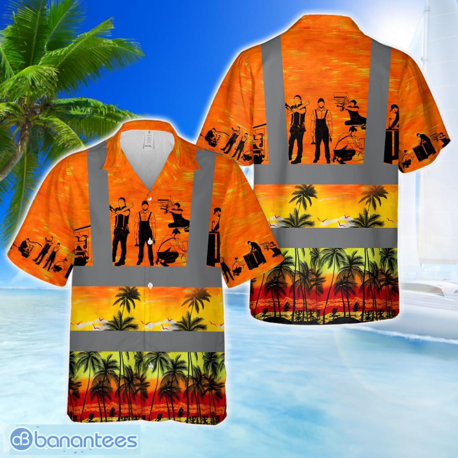 plumber tropical 3d hawaiian shirt beach team gift image Plumber Tropical 3D Hawaiian Shirt Beach Team Gift Product Photo 1