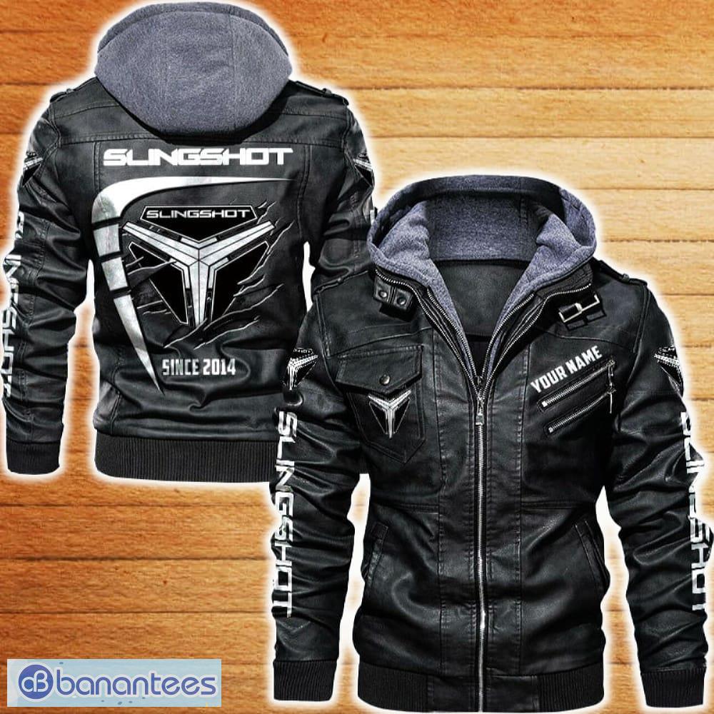 polaris slingshot leather jacket black and brown color car logo trending all over print gift fans custom name image Polaris Slingshot Leather Jacket Black And Brown Color Car Logo Trending All OVer Print Gift Fans Custom Name - Polaris Slingshot Leather Jacket Car For Fans_1