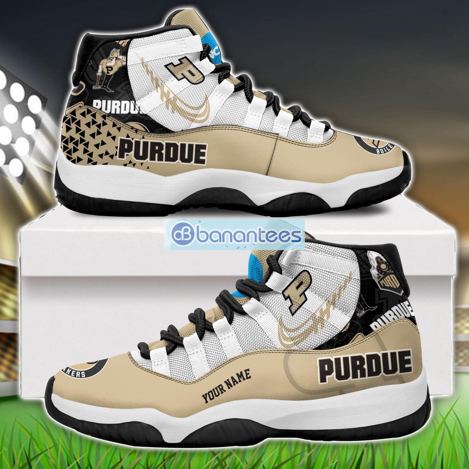 purdue boilermakers air jordan 11 sneakers custom name special shoes for fans image Purdue Boilermakers Air Jordan 11 Sneakers Custom Name Special Shoes For Fans Product Photo 1