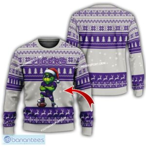 NCAA LSU Tigers Grinch Style Ugly Christmas Sweater Gift For Adult - NCAA LSU Tigers New Grinch Ugly Christmas Sweater Photo 1