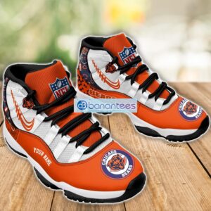 Chicago Bears Air Jordan 11 Sneakers Custom Name Special Shoes For Fans Product Photo 3