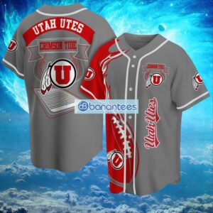 NCAA Utah Utes Logo Design Fire Ball Baseball Jersey Shirt Full Print Product Photo 1