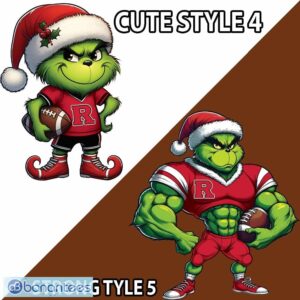 NCAA Rutgers Scarlet Knights Grinch Style Ugly Christmas Sweater AOP Gift For Adult - NCAA Rutgers Scarlet Knights New Grinch Ugly Christmas Sweater Photo 4
