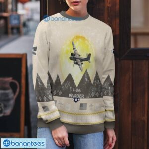 A-26 Invader A26 All Printed Aircraft Moonlight Ugly Christmas Sweater Christmas Gift Product Photo 5
