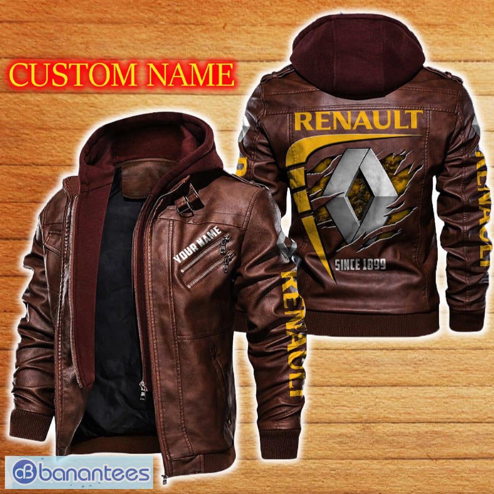 renault leather jacket black and brown color car logo trending all over print gift fans custom name 1 image Renault Leather Jacket Black And Brown Color Car Logo Trending All OVer Print Gift Fans Custom Name - Renault Leather Jacket Car For Fans_2